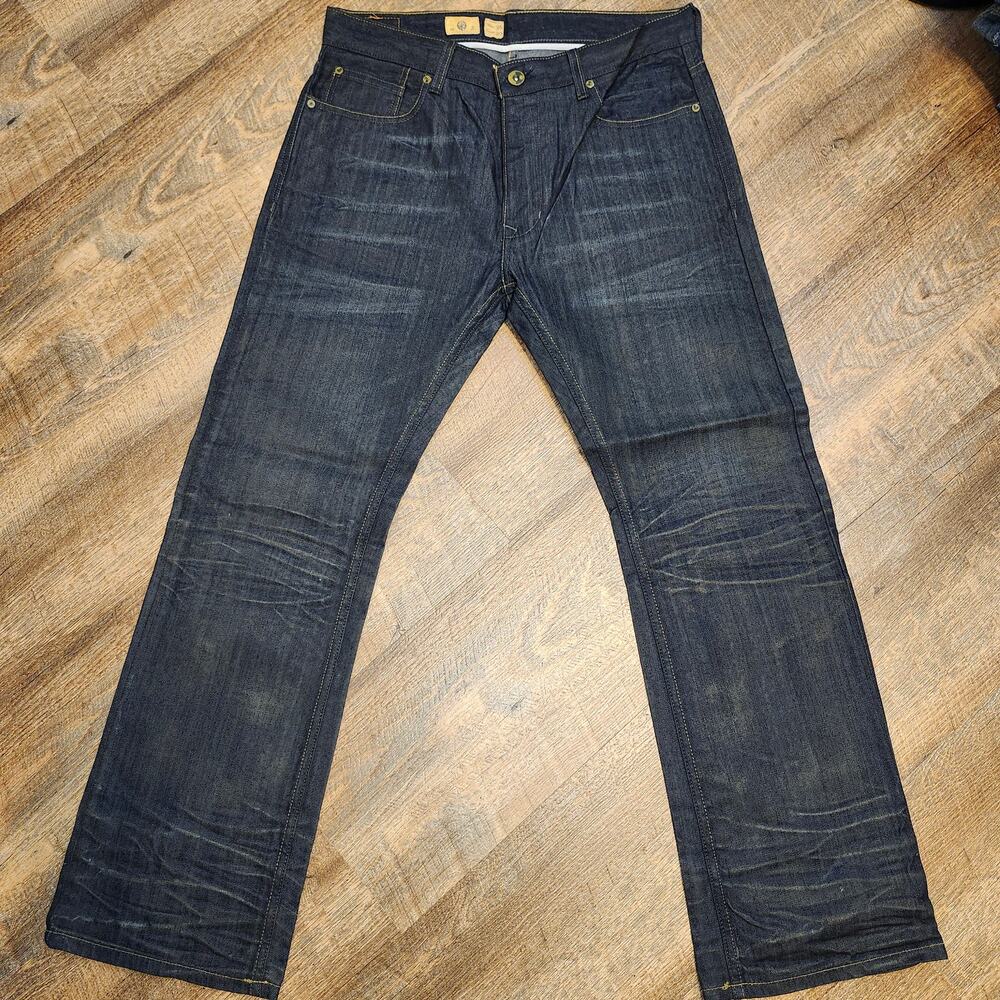 Tre Vero III Three Truths Jeans Mens 36x30 Black Wash Denim Straight